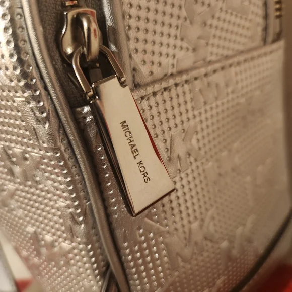 Michael Kors Brooklyn Backpack and JC wallet- Metallic Silver
